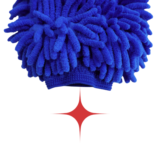 Mănușă Spălare Auto Chenille – Albastru (izolată pe interior)