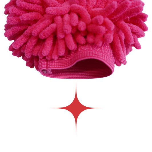 Mănușă Spălare Auto Chenille – Roz/Fucsia (izolată pe interior)