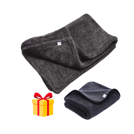 Lavetă Microfibră Profesională GlossIQ 50×80 cm – 1600 GSM + Laveta 50x30 CADOU