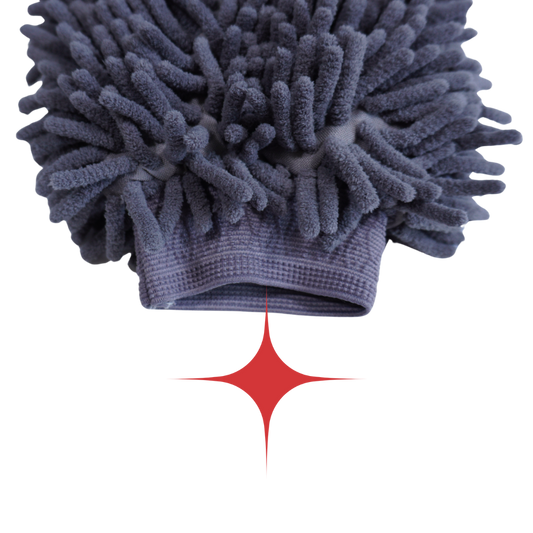 Mănușă Spălare Auto Chenille – Gri (izolată pe interior)