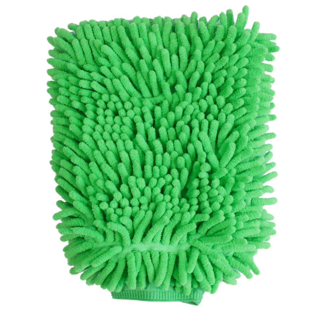 Mănușă Spălare Auto Chenille – Verde (izolată pe interior)