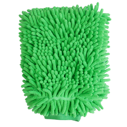 Mănușă Spălare Auto Chenille – Verde (izolată pe interior)