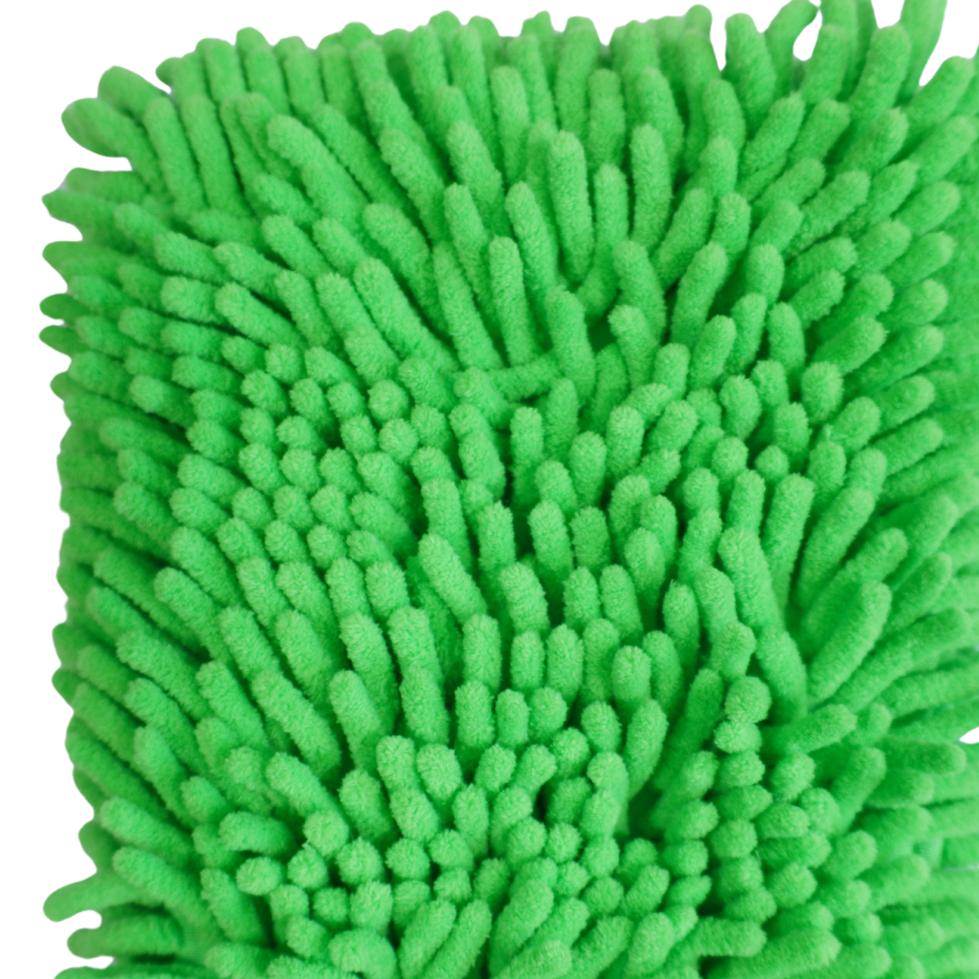 Mănușă Spălare Auto Chenille – Verde (izolată pe interior)