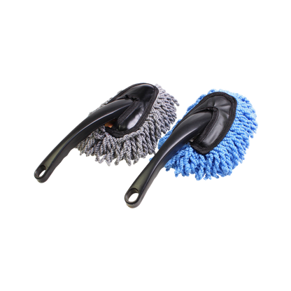 Perie indepartare praf auto, microfibra chenille (32 x 15 cm) – cu cap de schimb gri